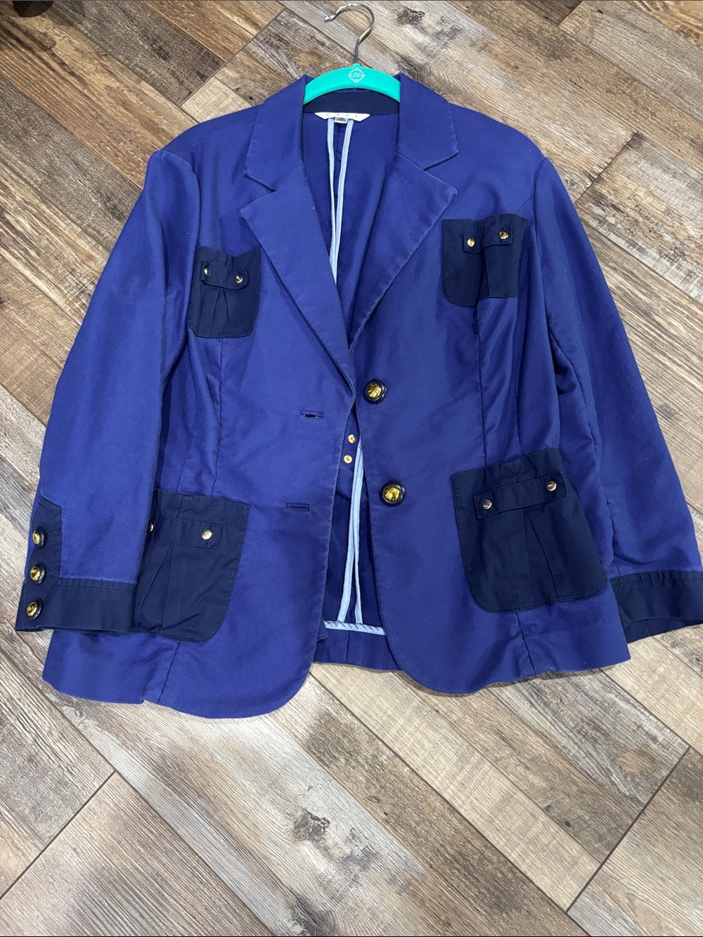 CAbi Royal Blue Two-Tone Patch Pocket Blazer